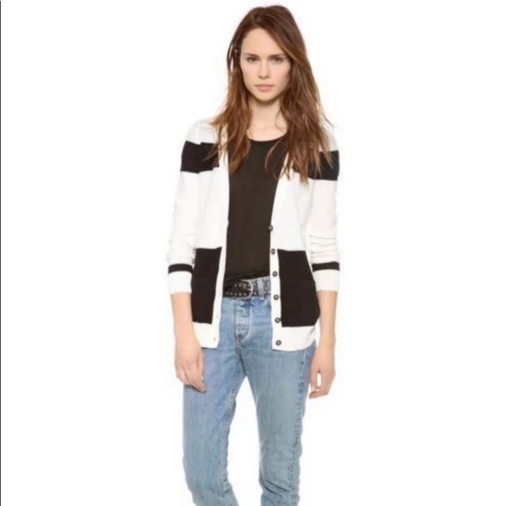 Madewell Inlet Colorblock Button Front Cardigan S… - image 1